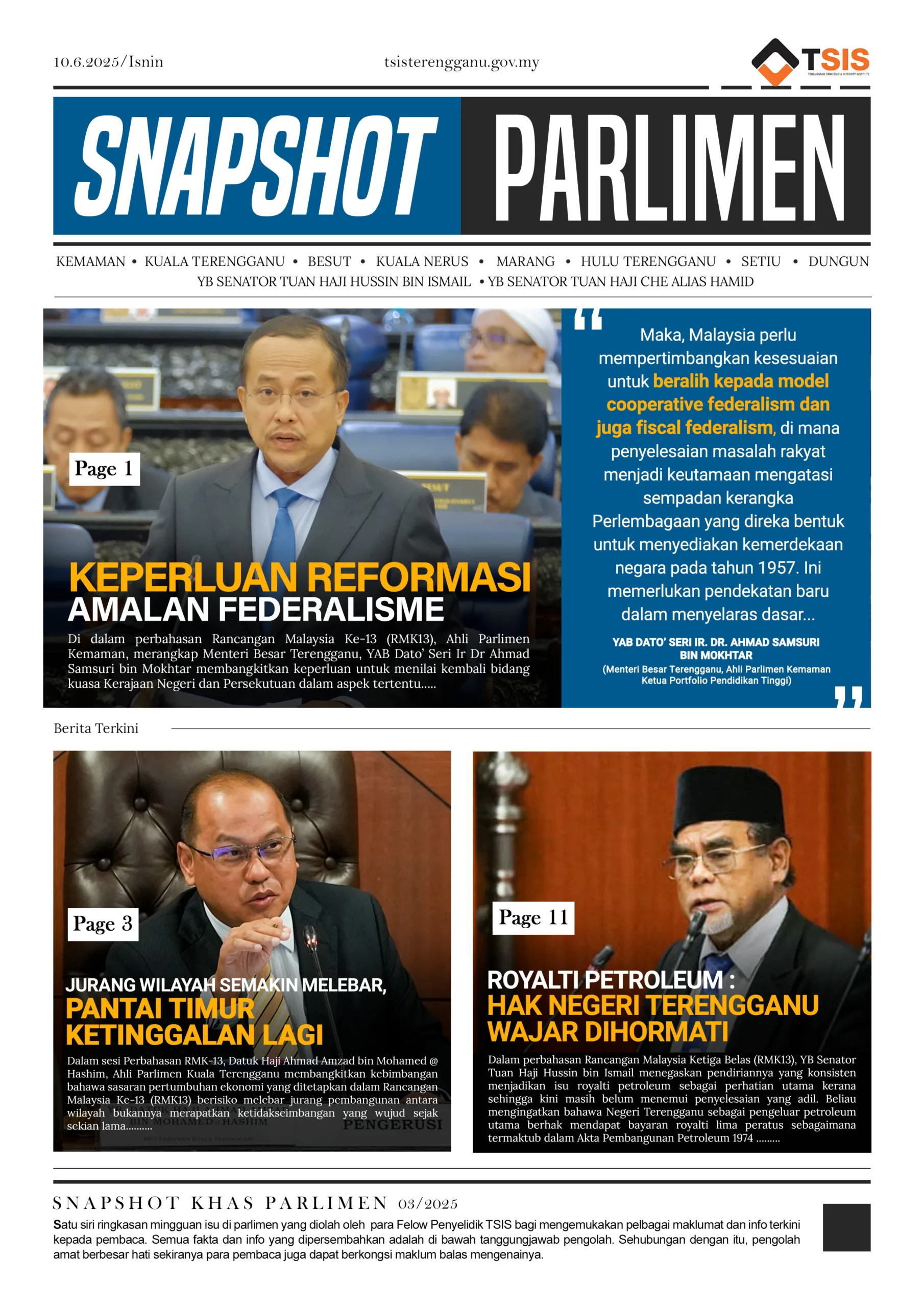 You are currently viewing SNAPSHOT PARLIMEN EDISI 3/2025